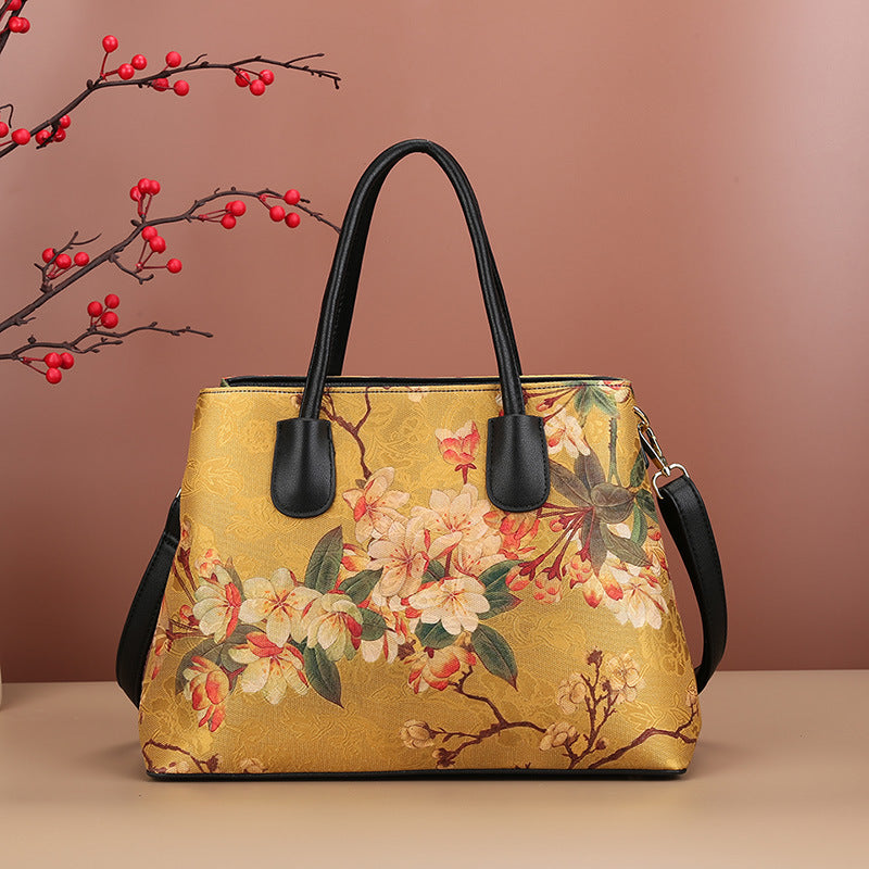 Women's Floral Retro Large Capacity Shoulder Crossbody Bag
