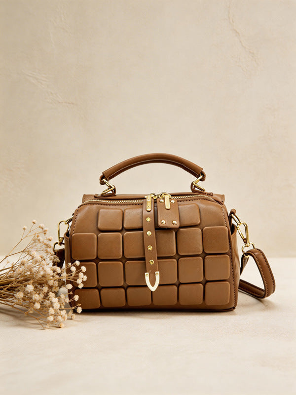 Women's PU Small Crossbody Shoulder Handbag with Zipper