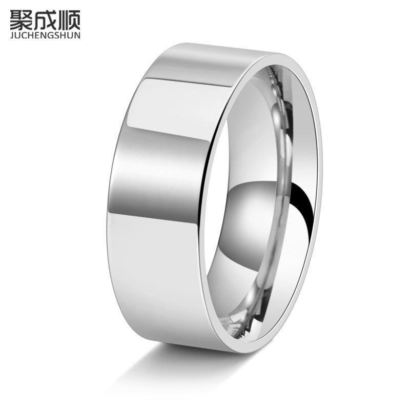 18K Gold Tone Titanium Steel Ring Men's Minimalist Jewelry