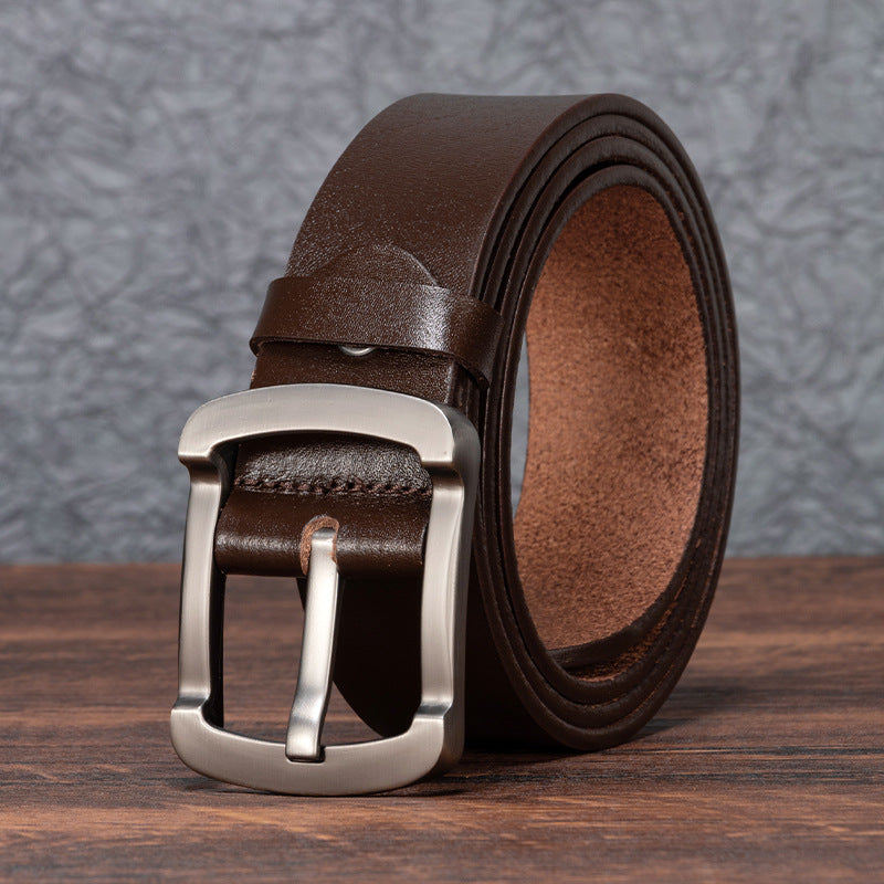 Men's Genuine Cowhide Leather Belt Classic Top Grain Casual Belt