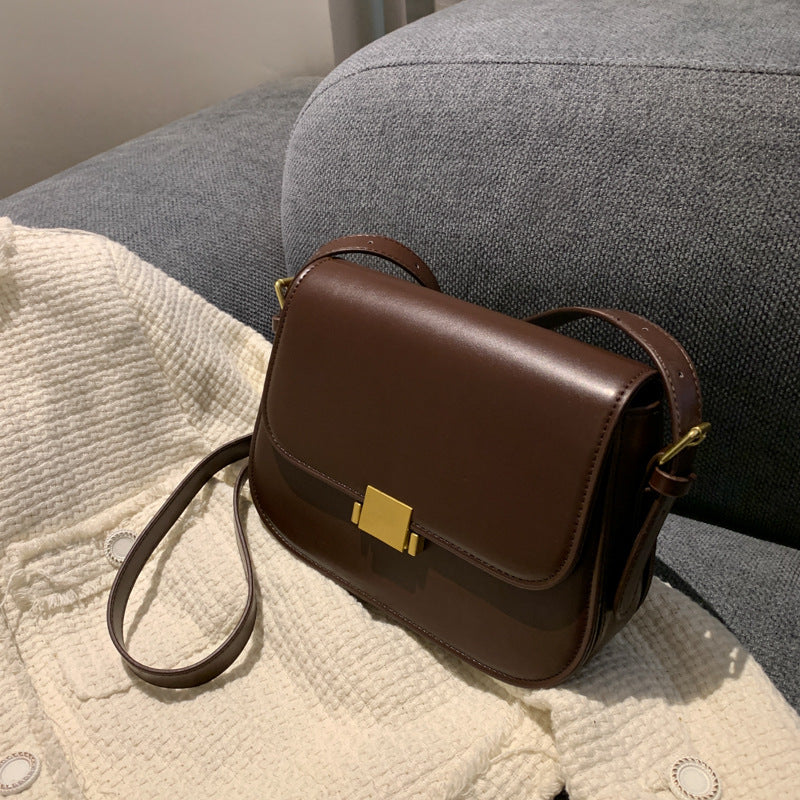 Women's PU Retro Small Square Crossbody Shoulder Bag