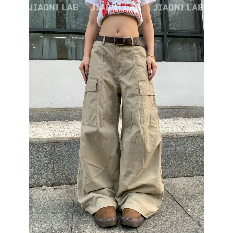 Women's Relaxed Fit Cargo Pants with Utility Pockets