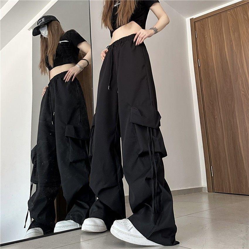 Women's High Waist Outdoor Cargo Pants with Drawstring
