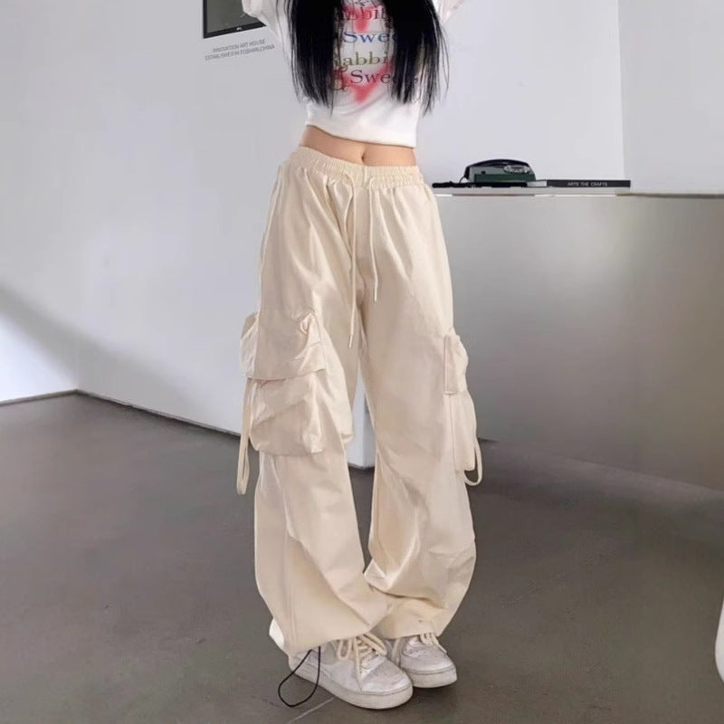 Women's High Waist Wide Leg Cargo Pants with Utility Pockets