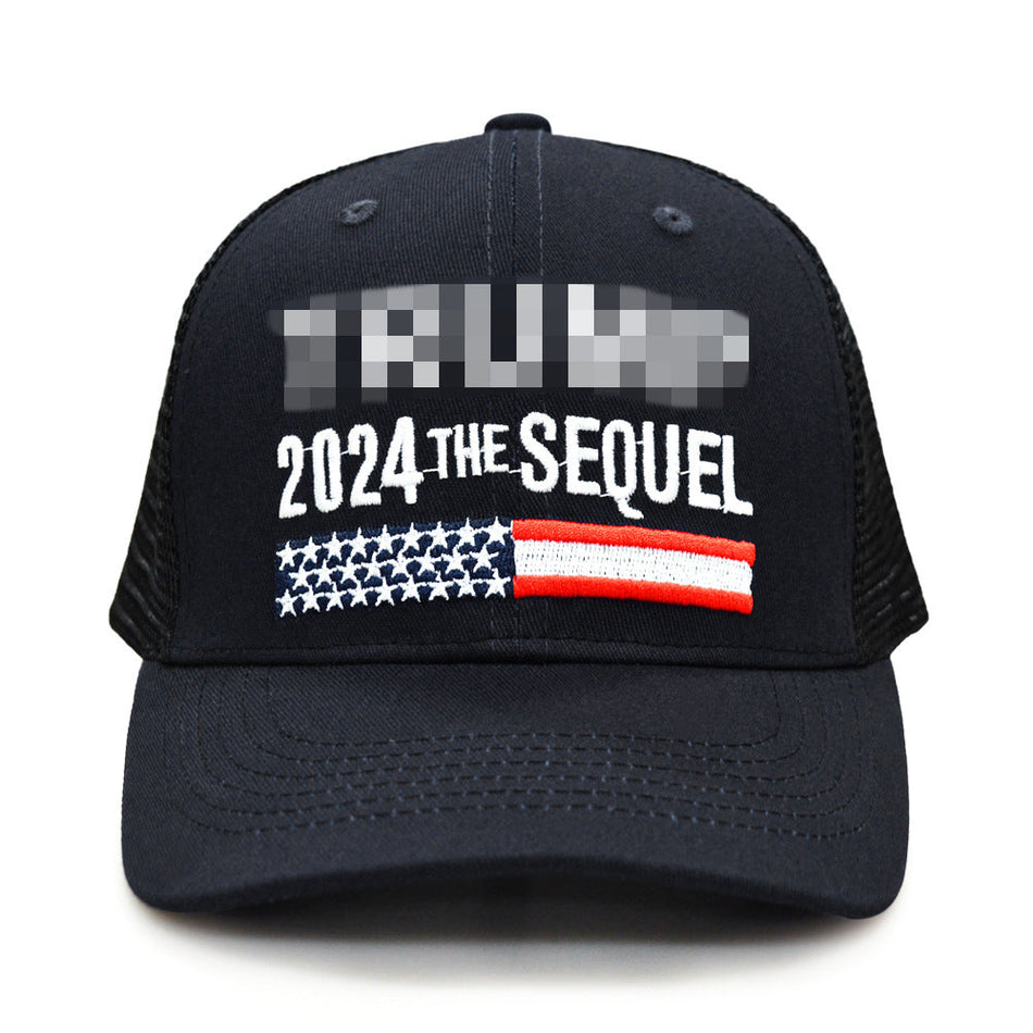 Pure Cotton Mesh Trucker Baseball Cap Letter Embroidered Hat