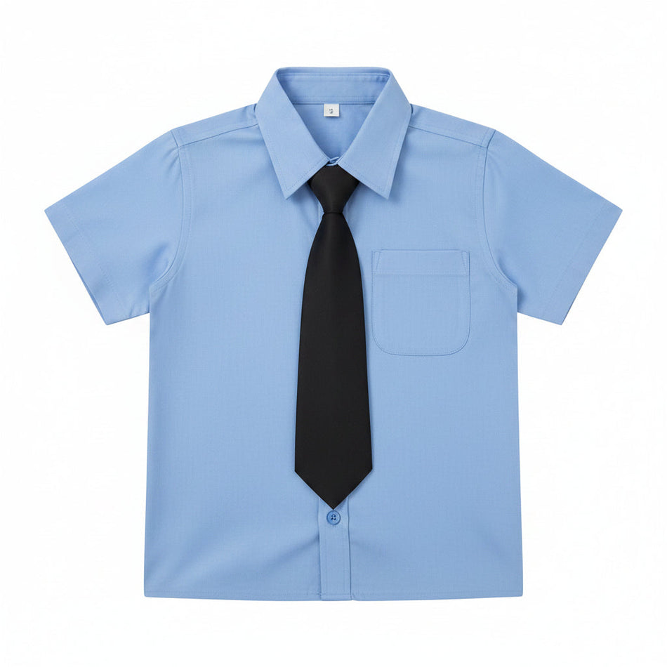 Boys Cotton Short Sleeve Button-Up Summer Shirt