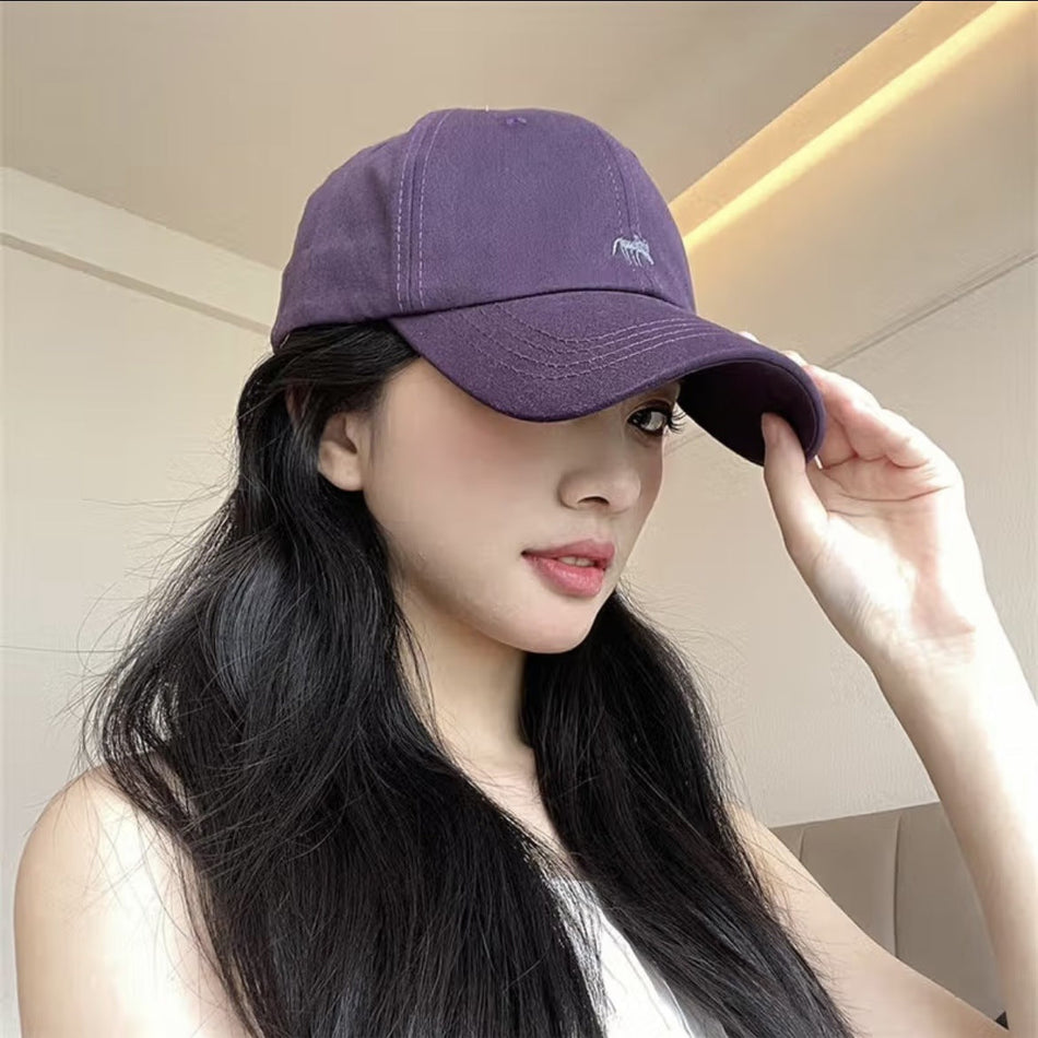 Cotton Fox Embroidered Baseball Cap with Adjustable Fit