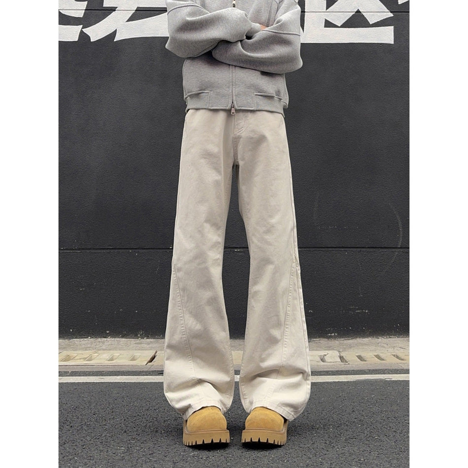 Men's Pure Cotton Straight Leg Casual Work Pants