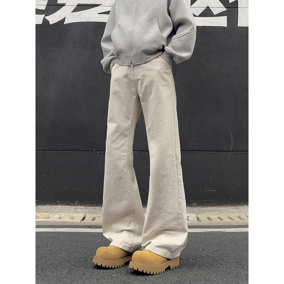 Men's Pure Cotton Straight Leg Casual Work Pants