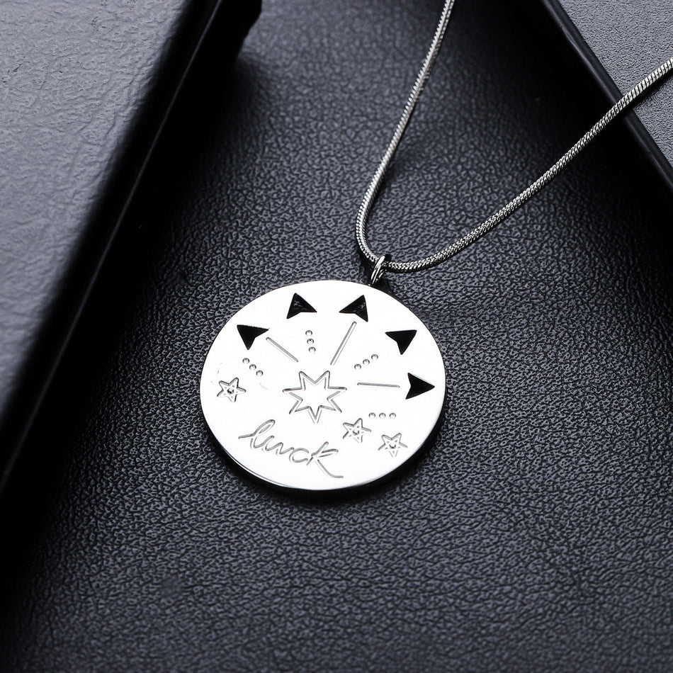 Titanium Steel Star Necklace Unisex Personalized Fashion Chain