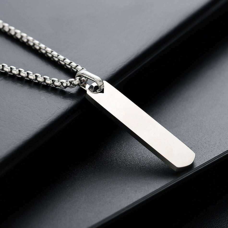 Geometric Titanium Steel Necklace Unisex Minimalist Fashion Chain