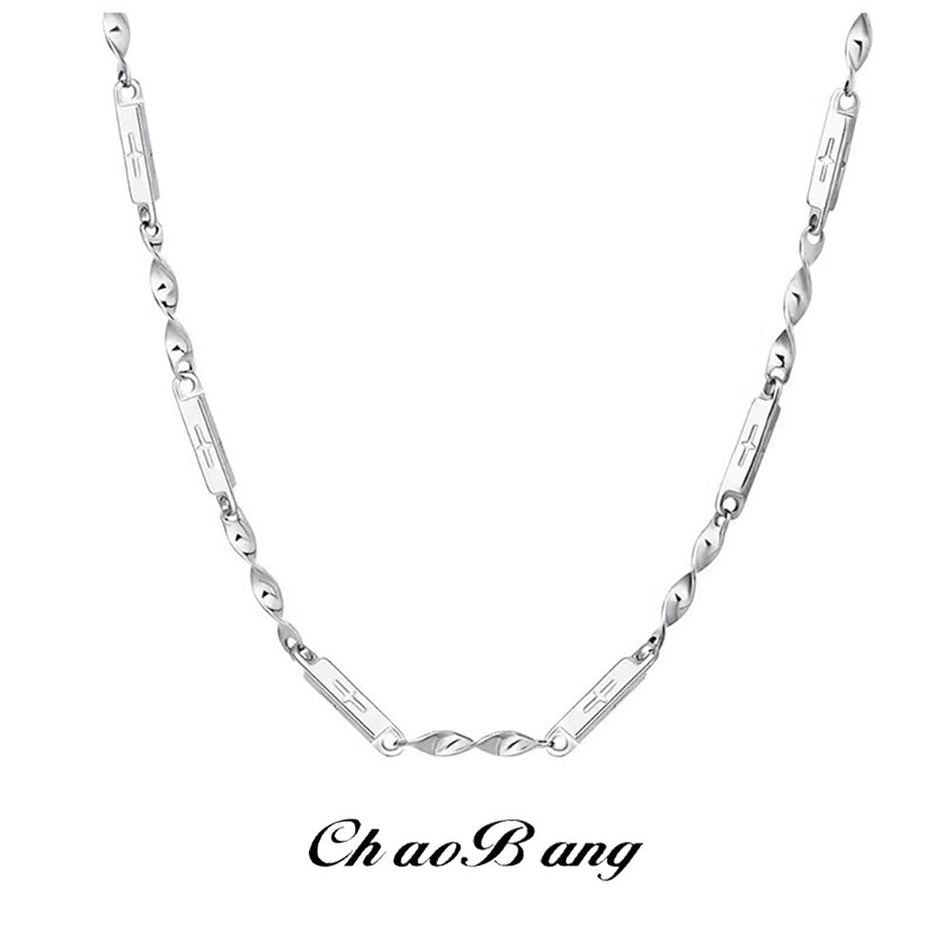 Titanium Steel Mobius Starburst Necklace Unisex Fashion Jewelry