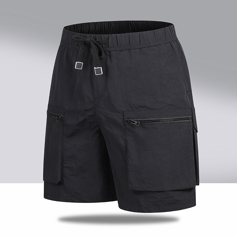 Unisex Quick-Dry Cargo Shorts, Loose Fit Lightweight Workwear
