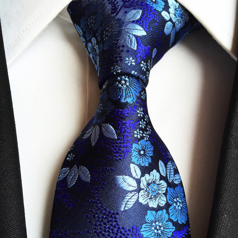 Men's Paisley Polyester Large Flower Suit Tie - Pack of 5