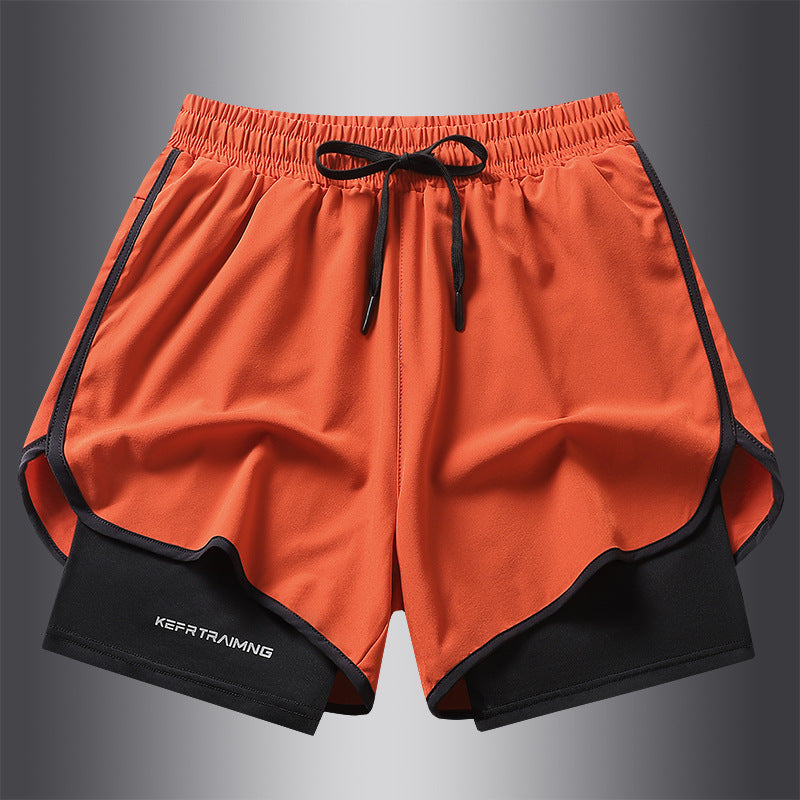 Men's 2-in-1 Quick-Dry Sports Shorts, Lightweight Training Fit
