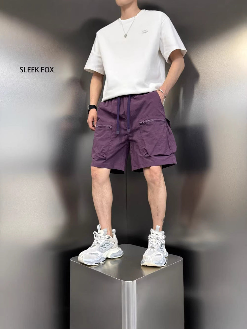 Men's Quick-Dry Multi-Pocket Cargo Shorts, Outdoor Casual Style