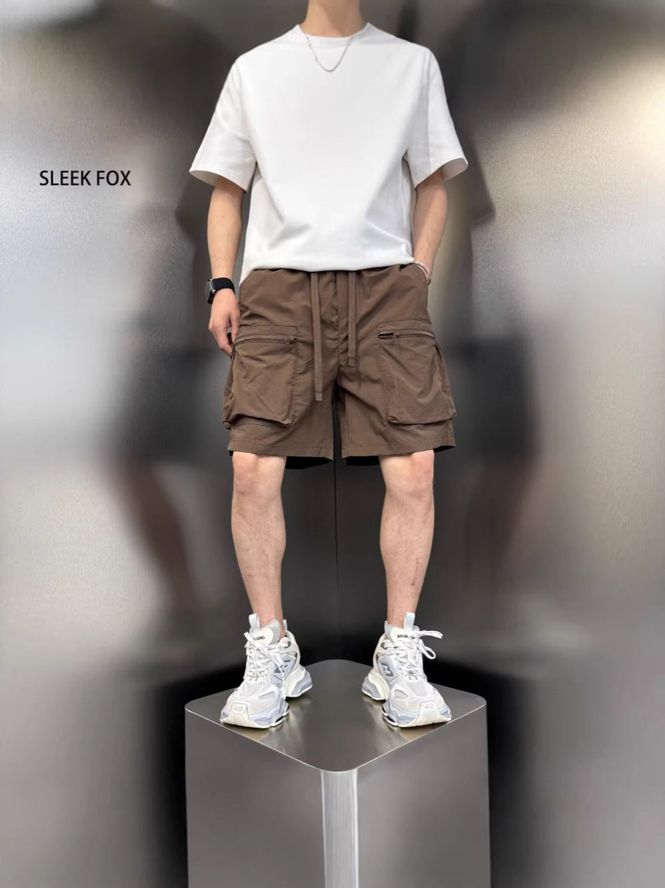 Men's Quick-Dry Multi-Pocket Cargo Shorts, Outdoor Casual Style