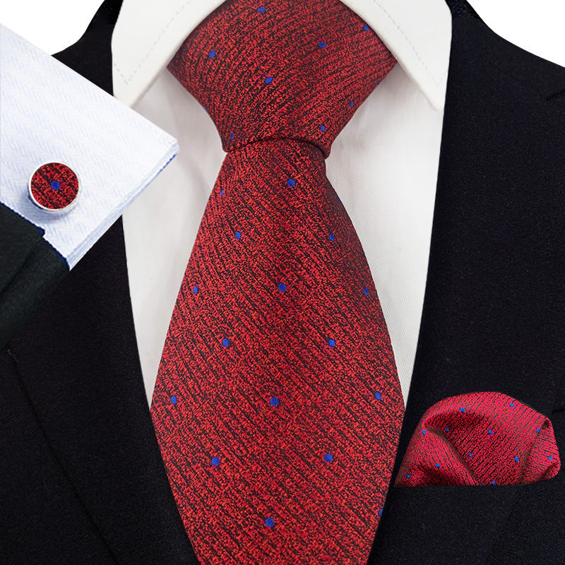 Men's Paisley Floral Tie Pocket Square Cufflinks Set - Pack of 5