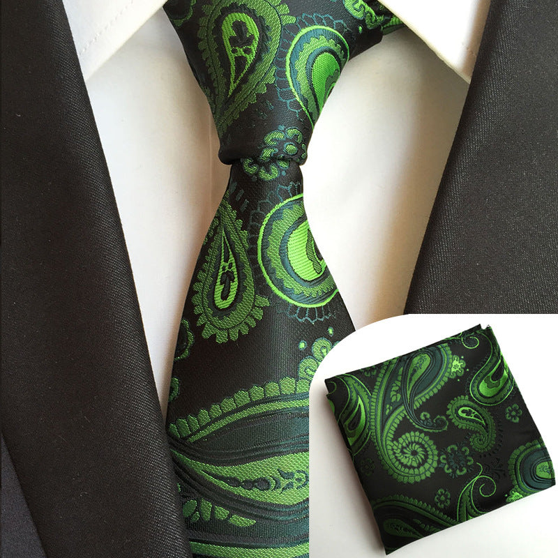 Men's Polyester Tie Pocket Square Formal Accessory Set - Pack of