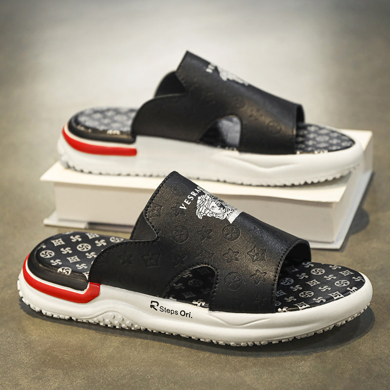 Men's Thick Sole Flip Flops Non Slip Outdoor Beach Sandals