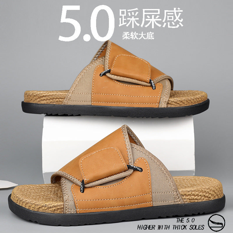 Men's Non Slip Cork Style Slide Sandals