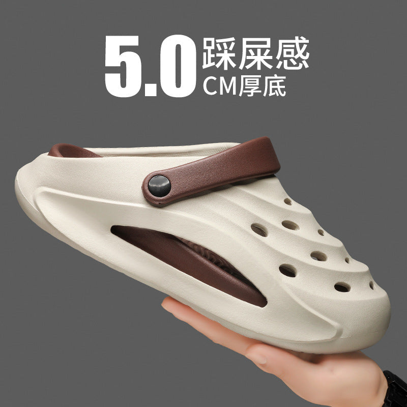 Men's Breathable Clog Sandals Outdoor Beach Slip On Shoes