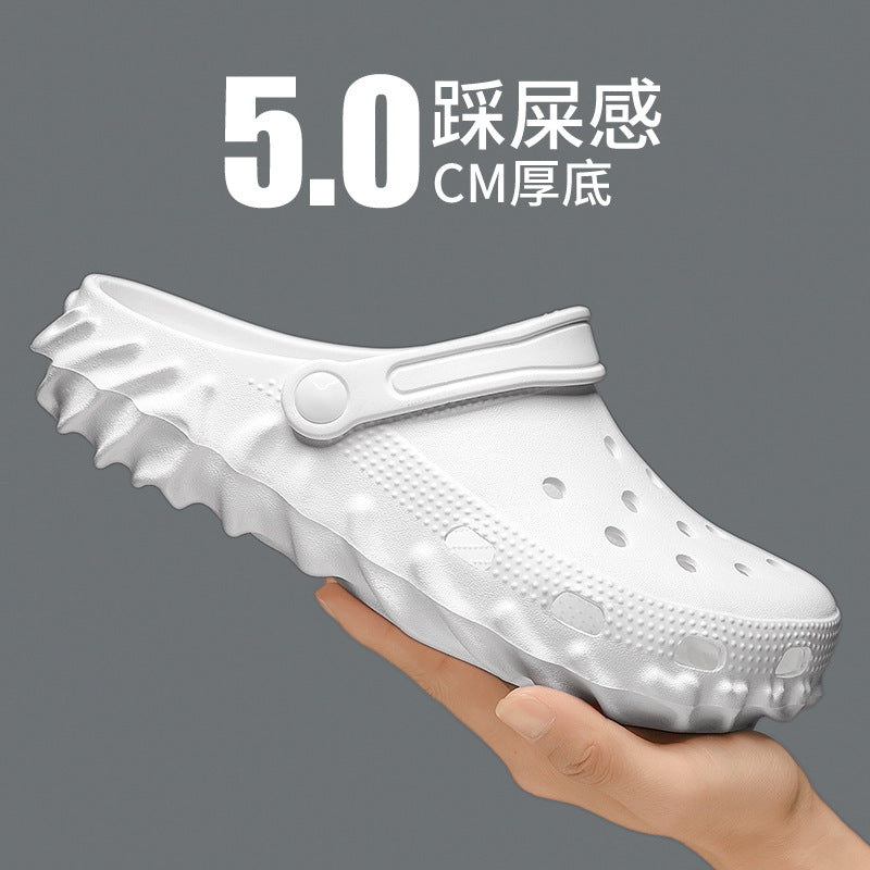 Men's Thick Sole Clogs Large Size Casual Beach Sandals