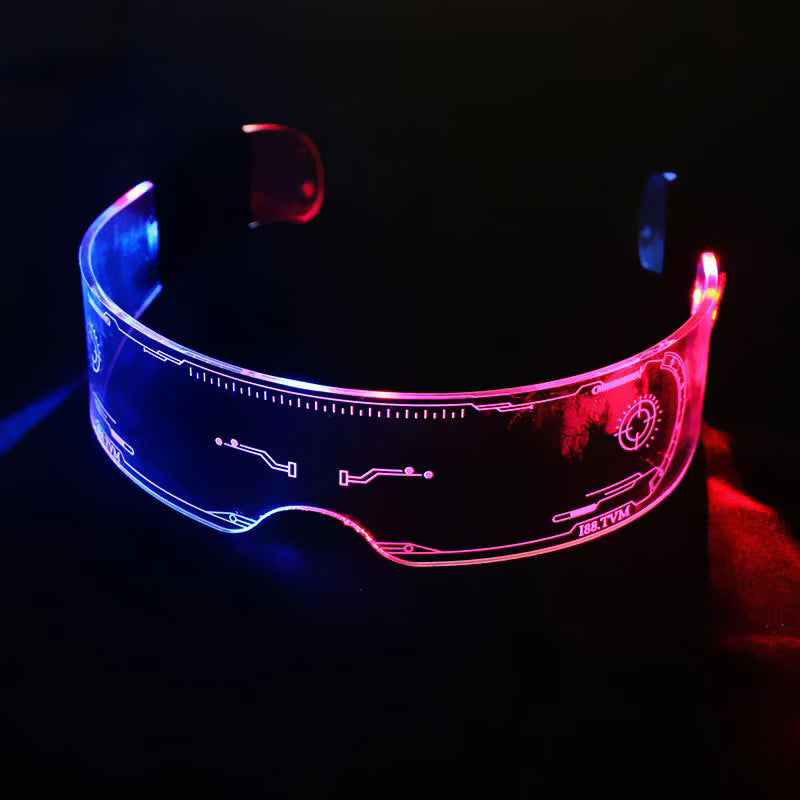 Men's LED Color-Changing Flash Glasses for Parties & Events