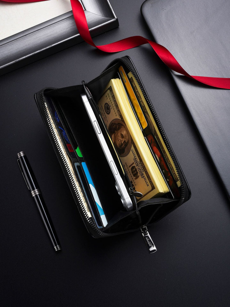 Men's Long Business Wallet Multi-Card Clutch with Large Capacity