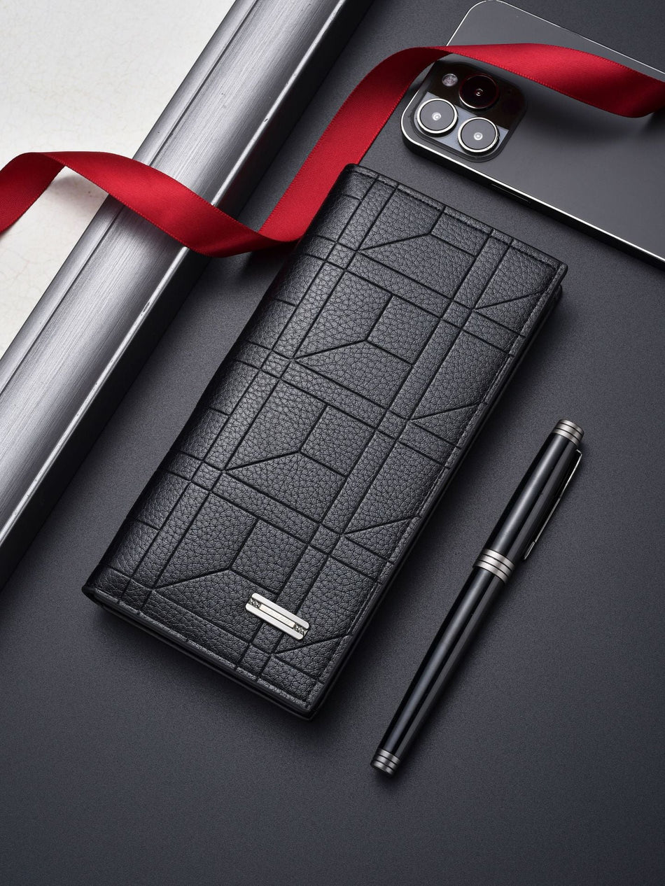 Men's Ultra-Thin Long Wallet Large Capacity Multi-Card Coin