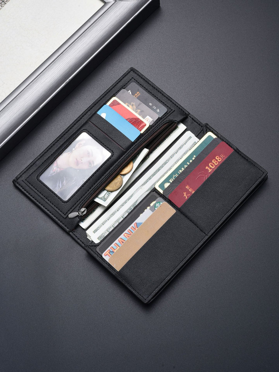 Men's Ultra-Thin Long Wallet Large Capacity Multi-Card Coin