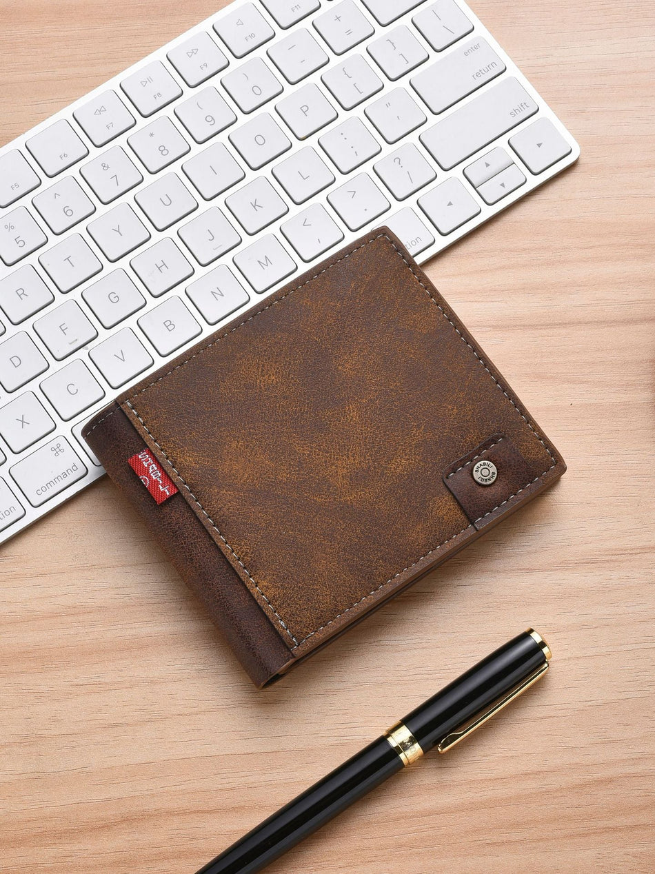 Men's Retro Short Wallet Large Capacity Multi-Card Coin Wallet
