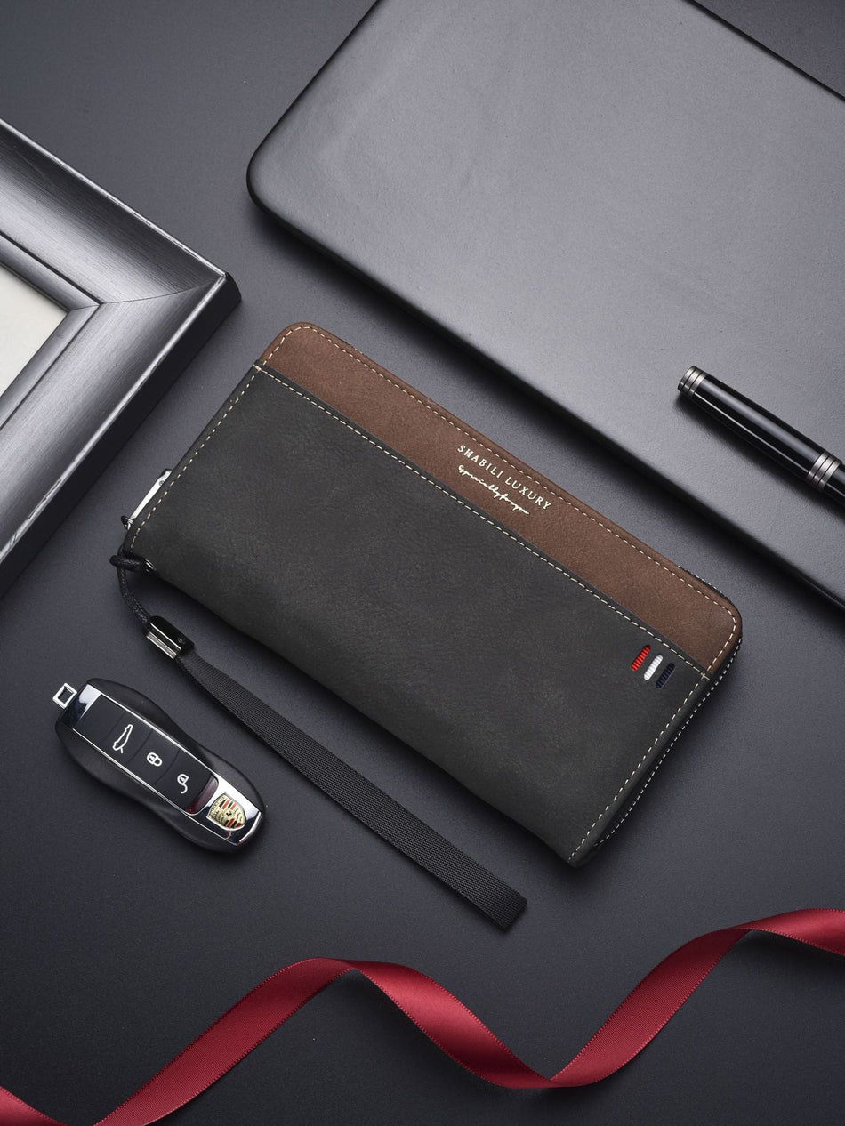 Men's Long Zip Wallet Large Capacity Phone & Multi-Card Clutch