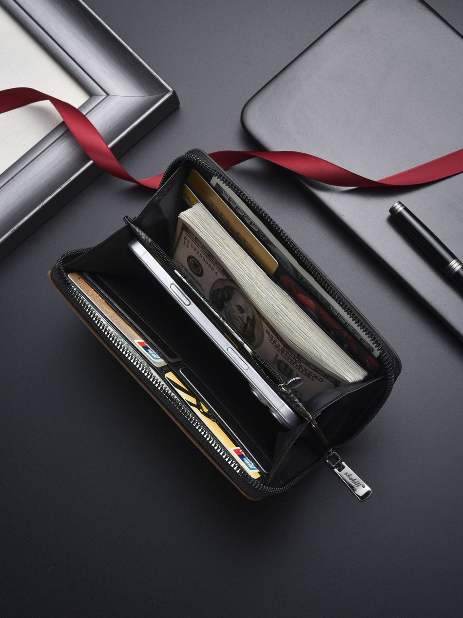 Men's Long Zip Wallet Large Capacity Phone & Multi-Card Clutch