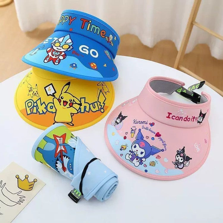 Kids Cartoon Open-Top UV Protection Sun Visor