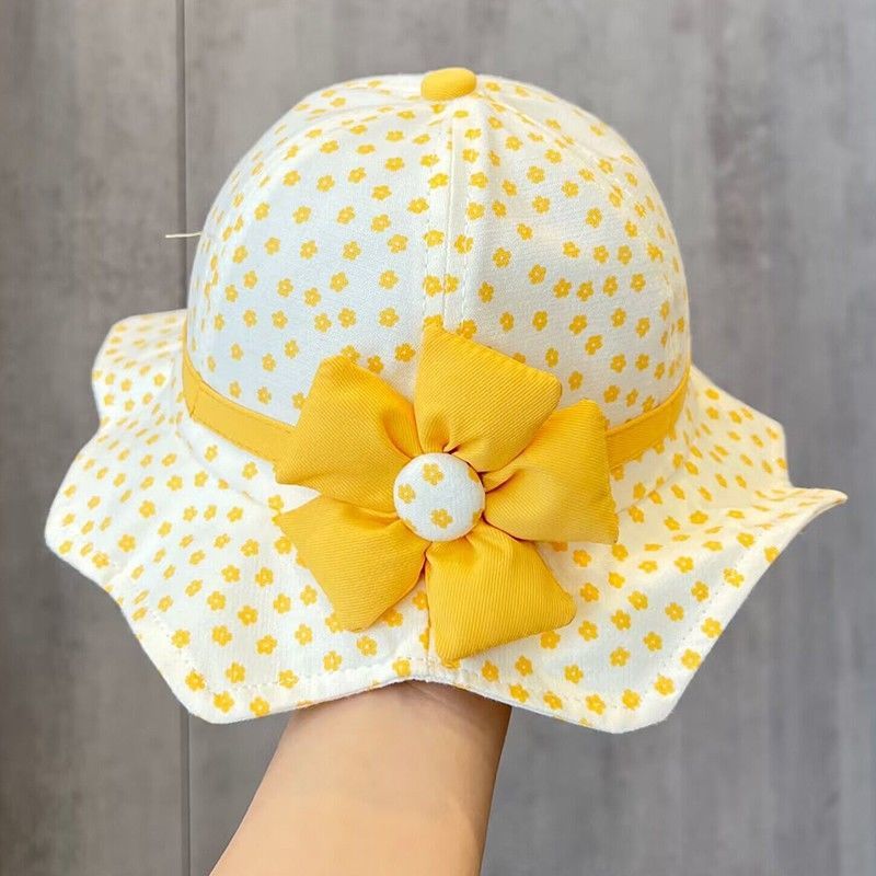 Baby Girls Floral Bucket Hat for Spring & Autumn