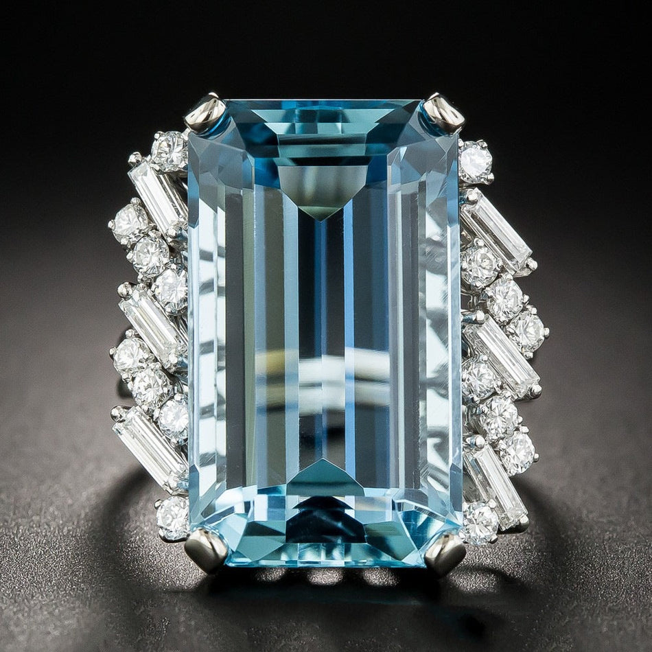 Luxury Topaz & Sapphire Style Engagement Ring for Women