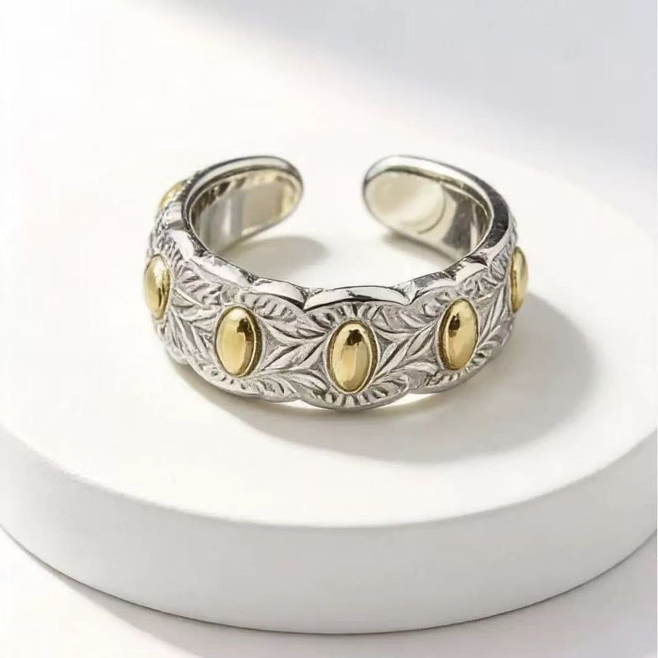 Adjustable Seven-Grain Ring, Minimalist Light Luxury Statement