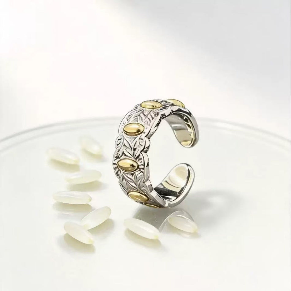 Adjustable Seven-Grain Ring, Minimalist Light Luxury Statement