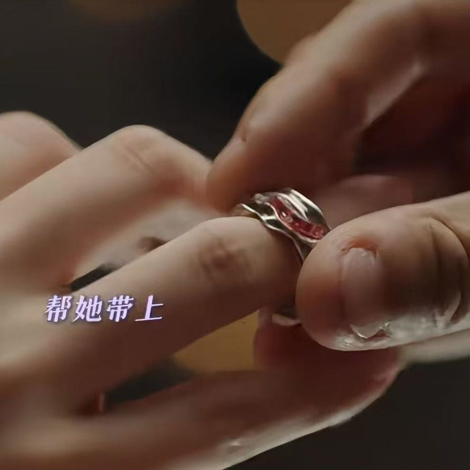 Romantic Proposal Ring Inspired by "Yongye Xinghe" Couple Style