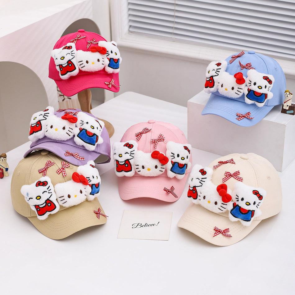 Girls Cute Cartoon Baseball Cap – Kids Sun Protection Hat