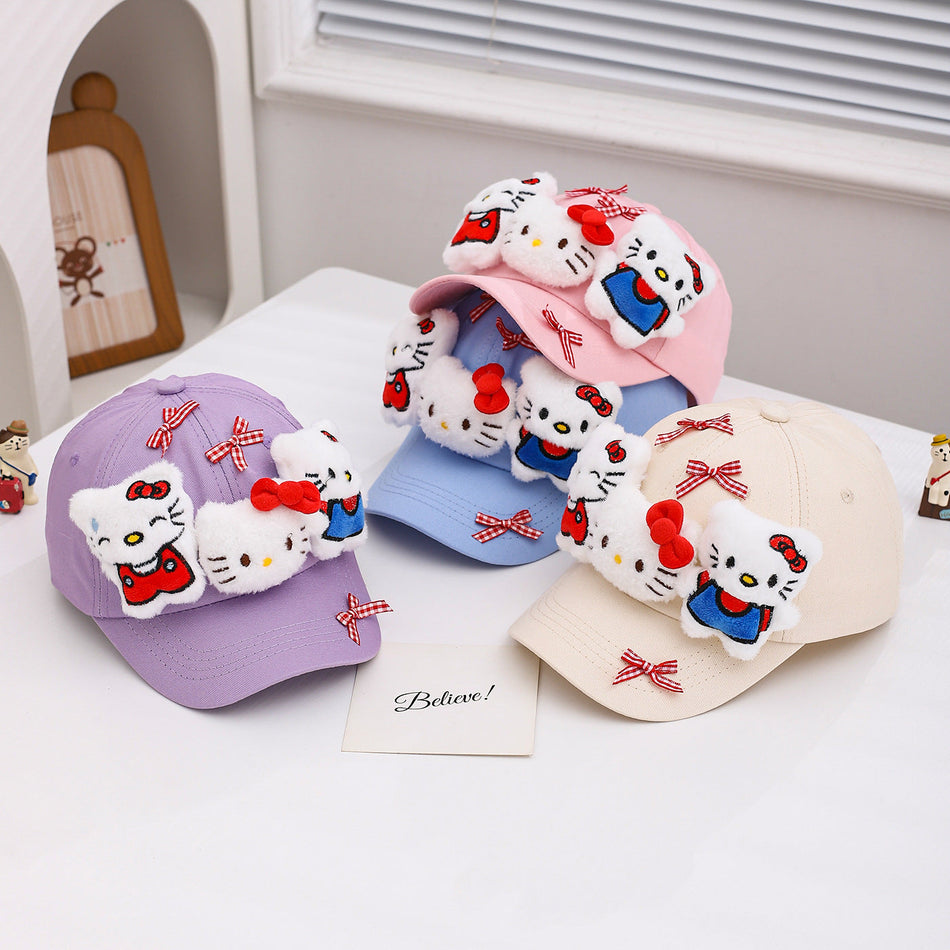 Girls Cute Cartoon Baseball Cap – Kids Sun Protection Hat