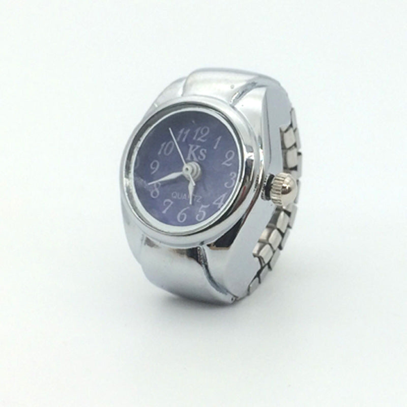 Fashion Ring Watch, Quartz Finger Watch with Adjustable Ring Band