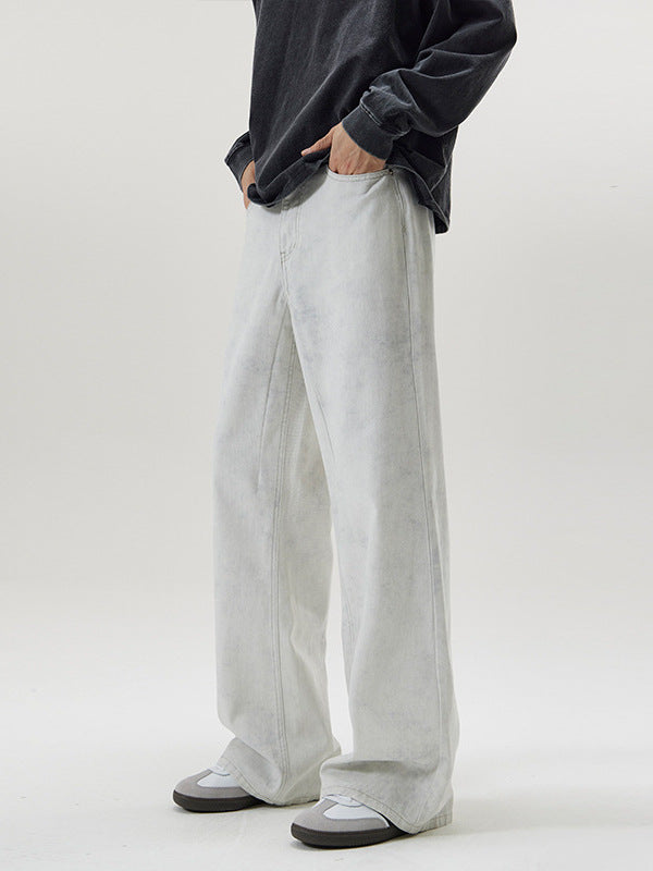 LKTM Men's Marble Dark Pattern A-Line Casual Micro Flare Pants