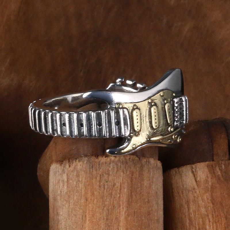 Adjustable Electric Guitar Ring, Rock Punk Statement Jewelry