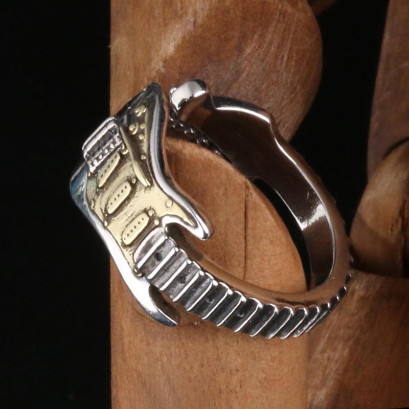 Adjustable Electric Guitar Ring, Rock Punk Statement Jewelry