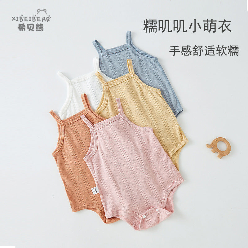 Seamless Baby Sleeveless Romper – Lightweight Summer Bodysuit