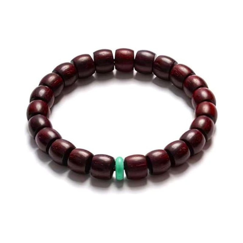 Handmade Wooden Beaded Bracelet, Vintage Zen-Inspired Style