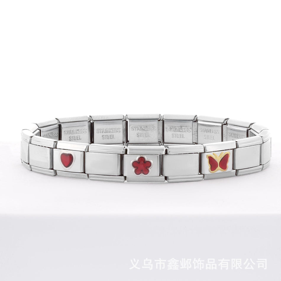 Stainless Steel Modular Charm Bracelet for Men