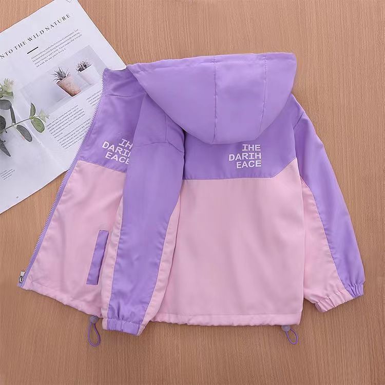Girls Korean-Style Hooded Jacket – Fashionable Autumn Coat